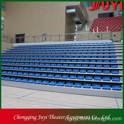JY-706 factory price grandstand seating aluminium bleacher plastic seat retractable bleacher telescopic seating